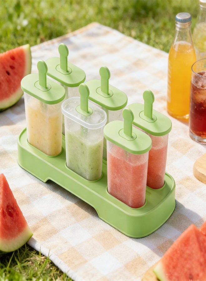 GUDOO قالب مثلجات باللون الأخضر النعناعي، صانع آيس كريم منزلي، قالب مكعبات ثلج وآيس كريم قابل للتخصيص - Image 2